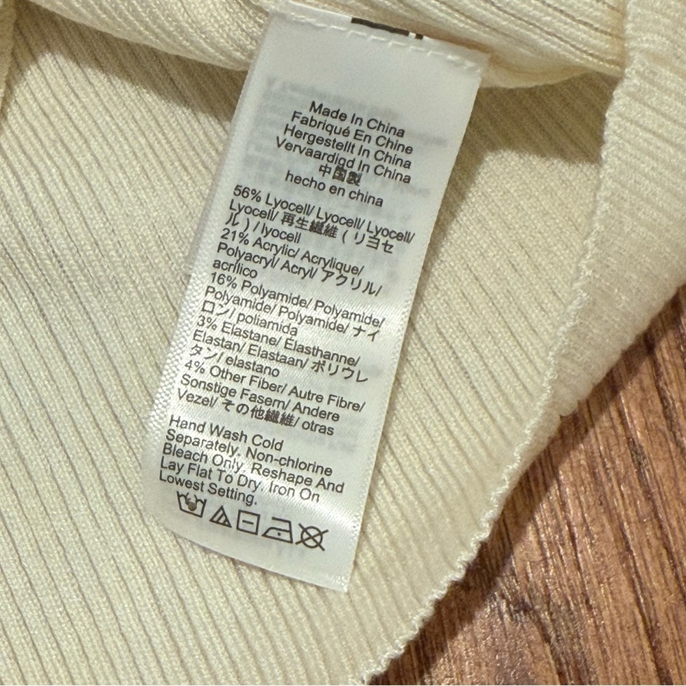 J.Crew Ribbed Scoopneck Cardigan Sweater in Milk White (New With Tags - Flawed) - Picture 5 of 7